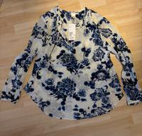 Weiße Bluse mit blauen Blumen Hessen - Gladenbach Vorschau