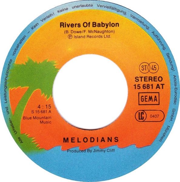 Melodians / Jimmy Cliff Rivers Of Babylon / Many Rivers To Cross in Mannheim