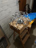 Deckenlampe Dimmbar mit Kristallanhängern Silber Hamburg-Nord - Hamburg Alsterdorf  Vorschau