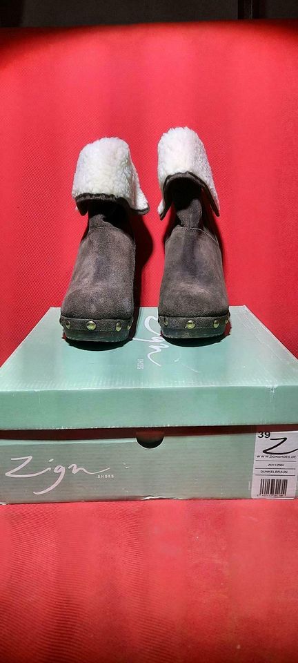 ⭐️ ZIGNSHOES Stiefeletten ZI211Z001 Dunkelbraun Grösse 39 in Berlin