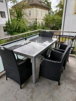 Glastisch mit 4 Stühlen für den Garten/Balkon Kr. München - Oberschleißheim Vorschau