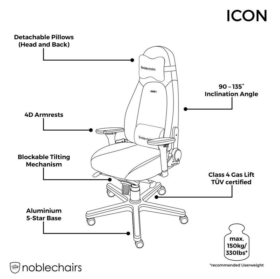 Noblechairs Icon Nappaleder Edition Rarität rar in Berlin