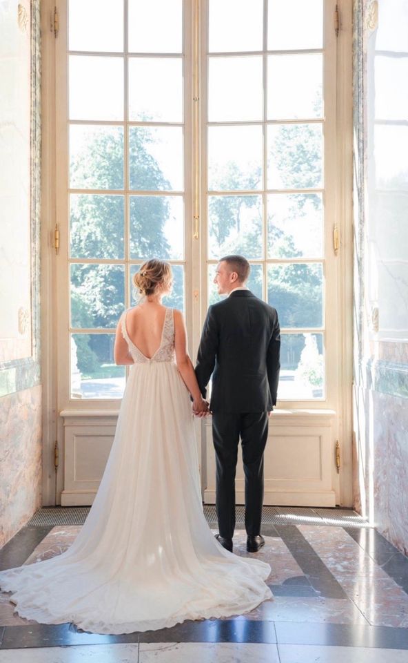 Hochzeitskleid Standesamt Kleid Gr 36 in Langenfeld