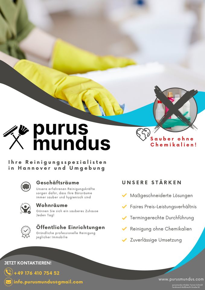 Umweltfreundliche Reinigungslösungen mit Purus Mundus! in Hannover