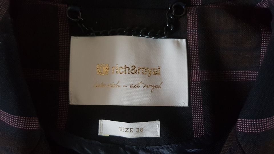 Rich & Royal Blazer " schwarz/ lila " Gr. 38 " wieNEU !!! in Bad Breisig 