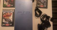 Sony PlayStation 2 PS2 Fat Aqua Blue m.2 Controller und 3 Spielen Bayern - Unterhaching Vorschau