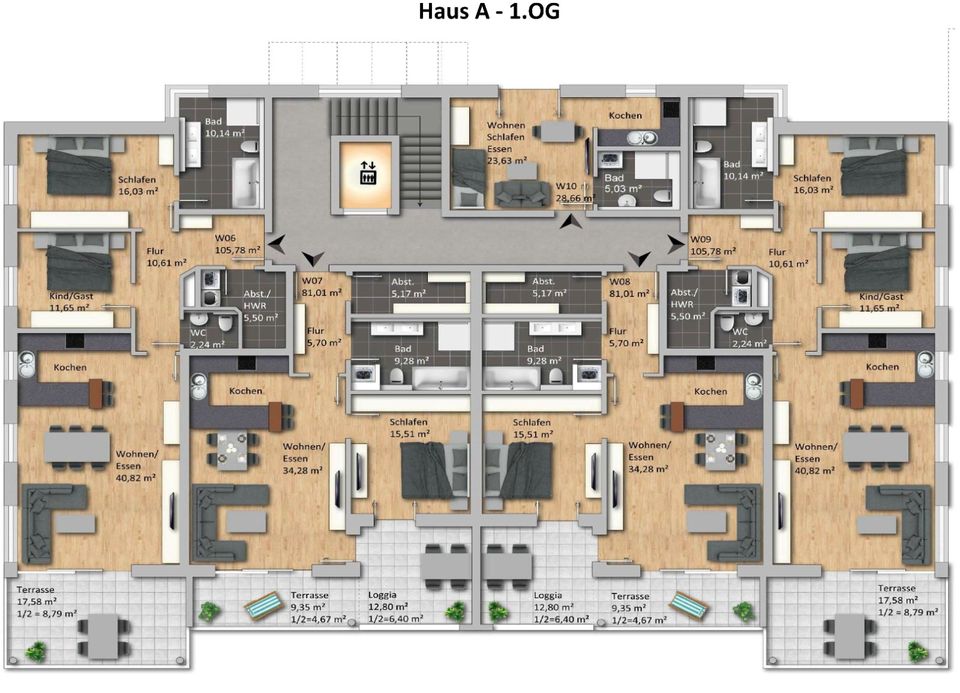 ... AIGNER - Auswahl von 8 exklusiven, stilvollen Neubauwohnungen (EG, 1.OG, Penthouse) zwischen 2 - 4 Zimmern nahe zu Burghausen ... in Emmerting