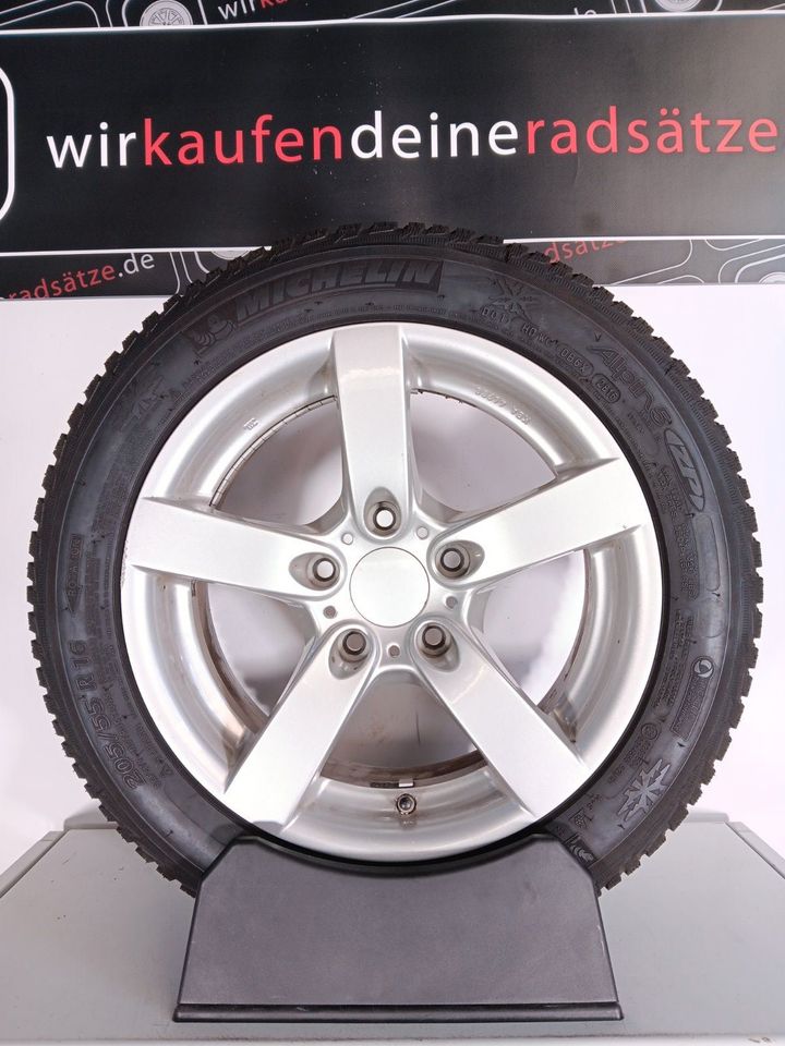 ❄️BMW 3er E46 E90 E91 Alu Winterräder Michelin 205/55R16 159 ❄️ in Nagold