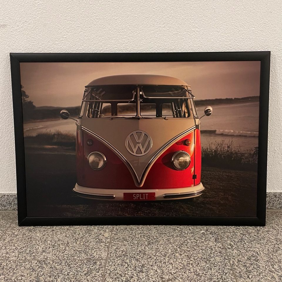 Retro Wandbild mit VW Bulli in Trier