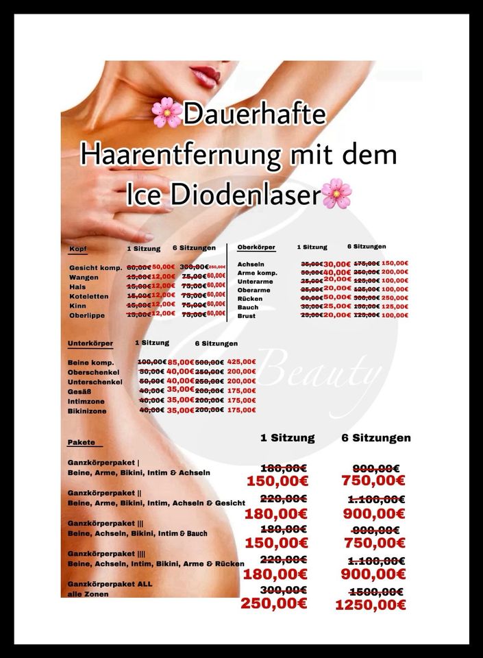 Diodenlaser dauerhafte Haarentfernung Laser Ganzkörper 150€ in Sachsenheim