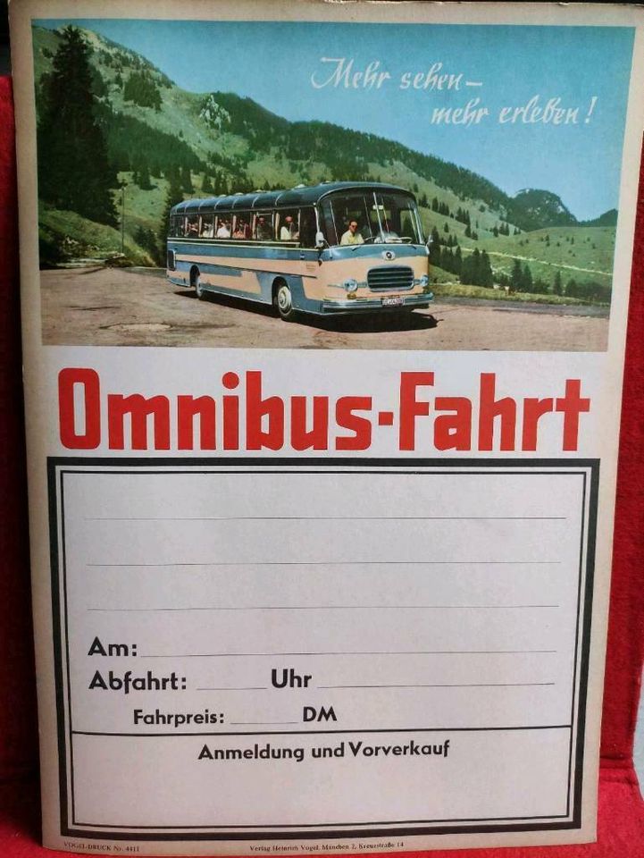 Original Werbung Werbeplakat Setra Kässbohrer Omnibus in Bonn