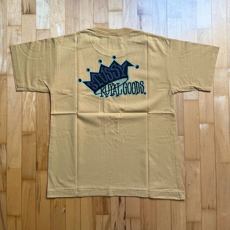 Stüssy " Royal Goods " Tee T shirt - Khaki - wie Large in Waldaschaff