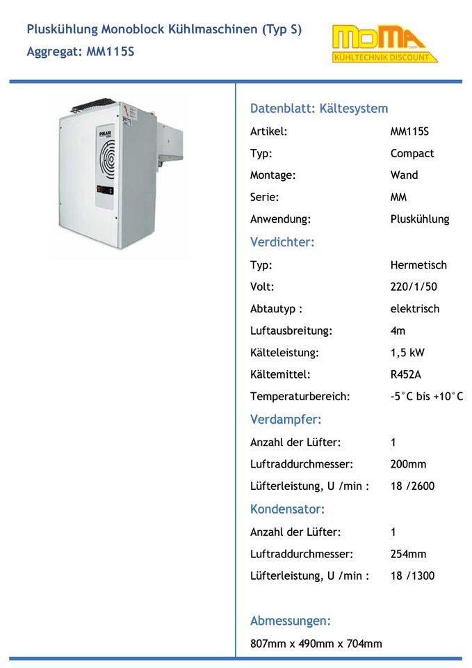 ✅ Neuware 2,60m x 2,00m x 2,20 günstige Kühlzelle mit Aggregat, Kühlraum, Kühlhaus inkl. Kühlaggregat, Huckepack -Aggregat und Bodenelement vom Discounter, 2.Wahl anstatt gebraucht in Köln