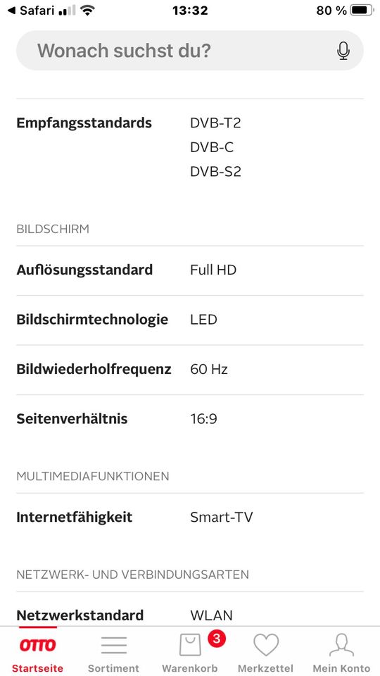 Dyon Smart tv 43 Zoll Full hd 108 cm Fernseher in Neuenhaus