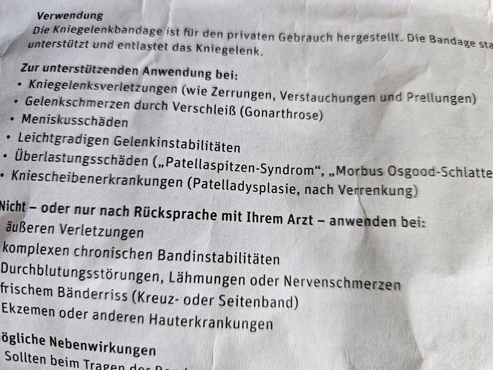 Wärmende Kniegelenkbandage in Korbach