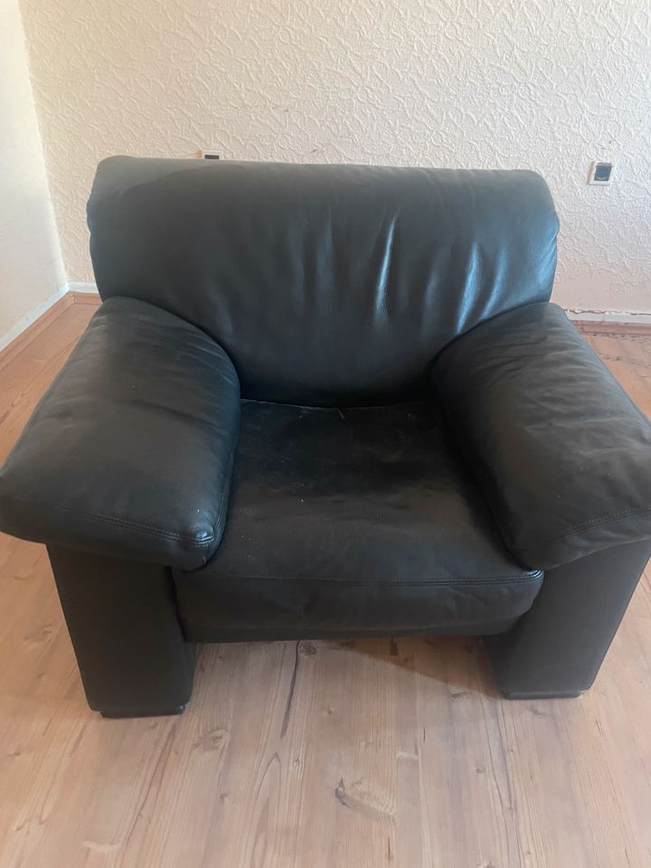 3er Couch und Sessel Kunstleder in Essen