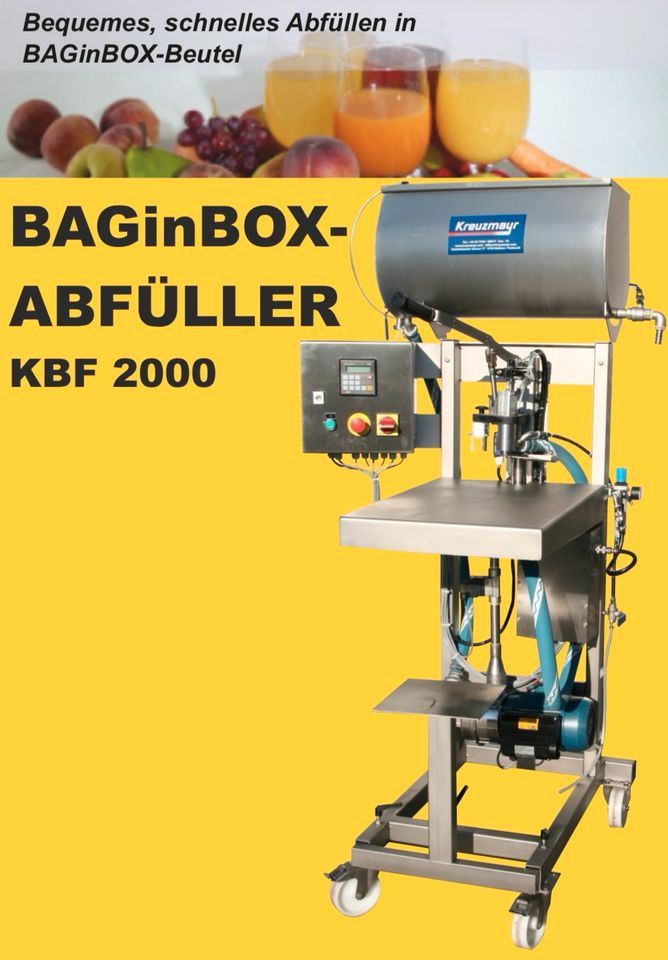 Kreuzmayr KBF 2000 Bag in Box Abfüller Abfüllmaschine Voran in Gräfendorf