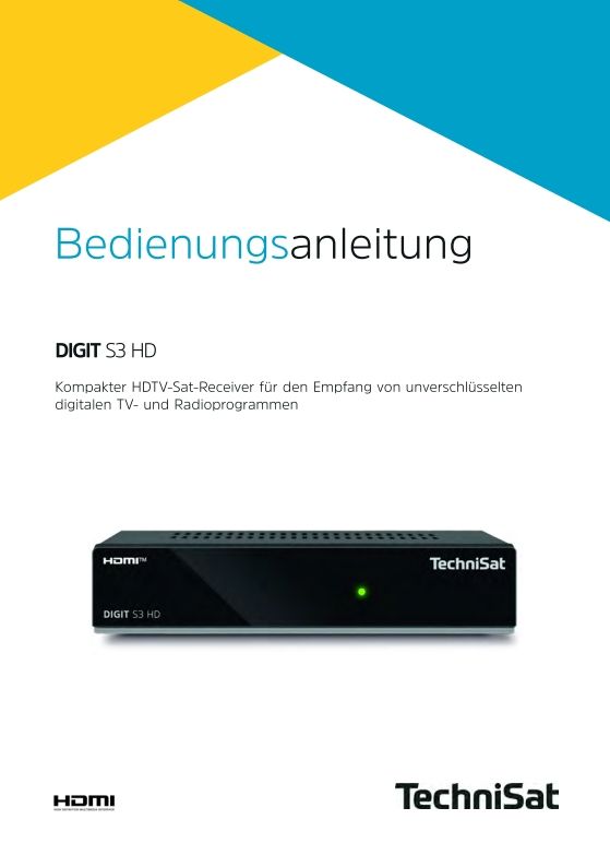 TechniSat Digit S3 HD SAT Tuner / Receiver in Wolfen