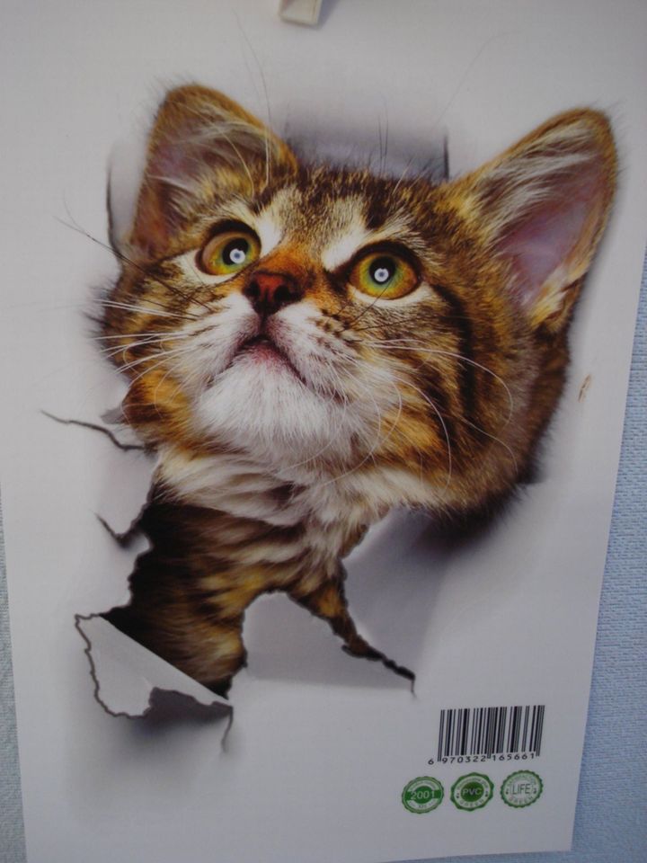 Wandtattoo Wandsticker Fensterbild 3d Katze 20 x 13cm. in Hessen -  Friedrichsdorf