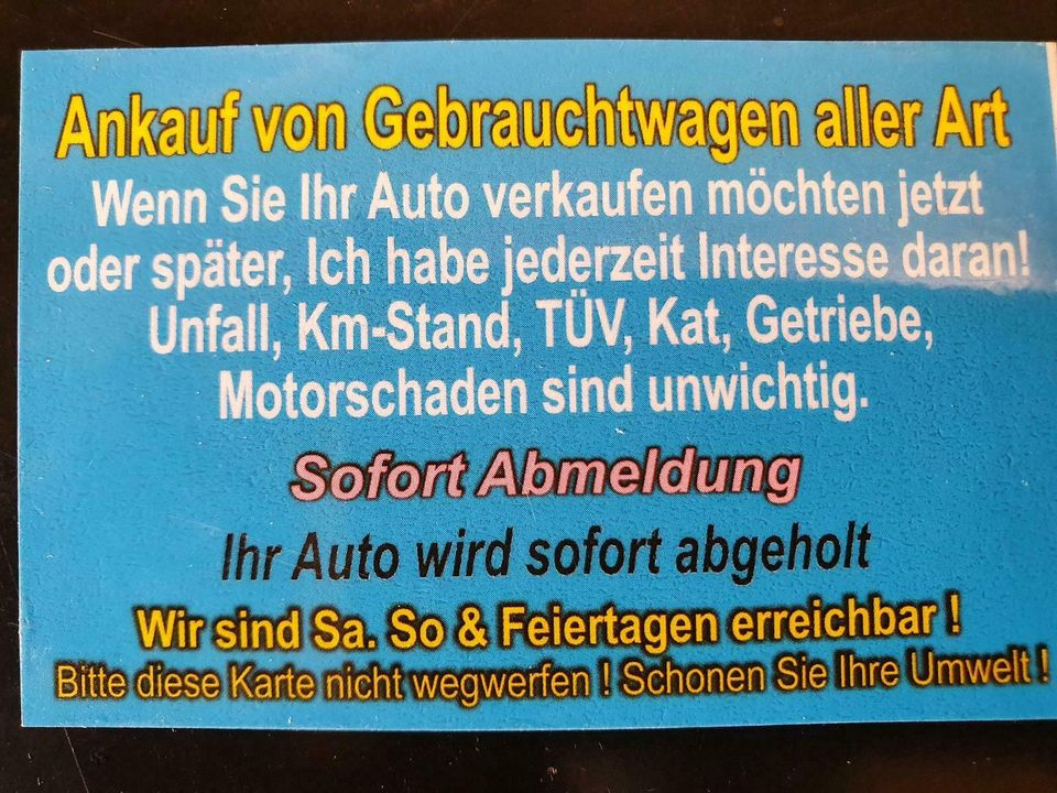 Autoankauf✅LKW,PKW✅Motorschaden,Getriebeschaden,Unfallwagen ✅Egal in Essen