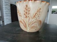 Vintage Blumentopf Übertopf groß Keramik gewellter Rand Relief Kiel - Kronshagen Vorschau