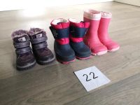 3 Schuhe Stiefel Gummistiefel Kleinkind Größe 22  3 Paar Schuhe Sachsen - Pulsnitz Vorschau