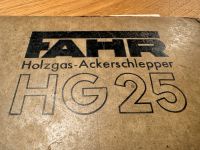 Fahr HG 25 Holzgas Ackerschlepper Ordner Baden-Württemberg - Löchgau Vorschau