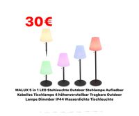 MALUX 5 in 1 LED RGB Stehleuchte Outdoor Stehlampe Aufladbar Kabellos Tischlampe 4 höhenverstellbar Tragbare Outdoor Lampe Dimmbar IP44 Wasserdichte Tischleuchte Leuchte NEU Bielefeld - Bielefeld (Innenstadt) Vorschau