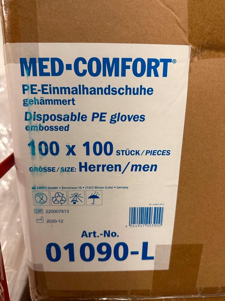 Med Comfort Herrenhandschuhe PE klar gehämmert - 10.000 Stück in Blaichach