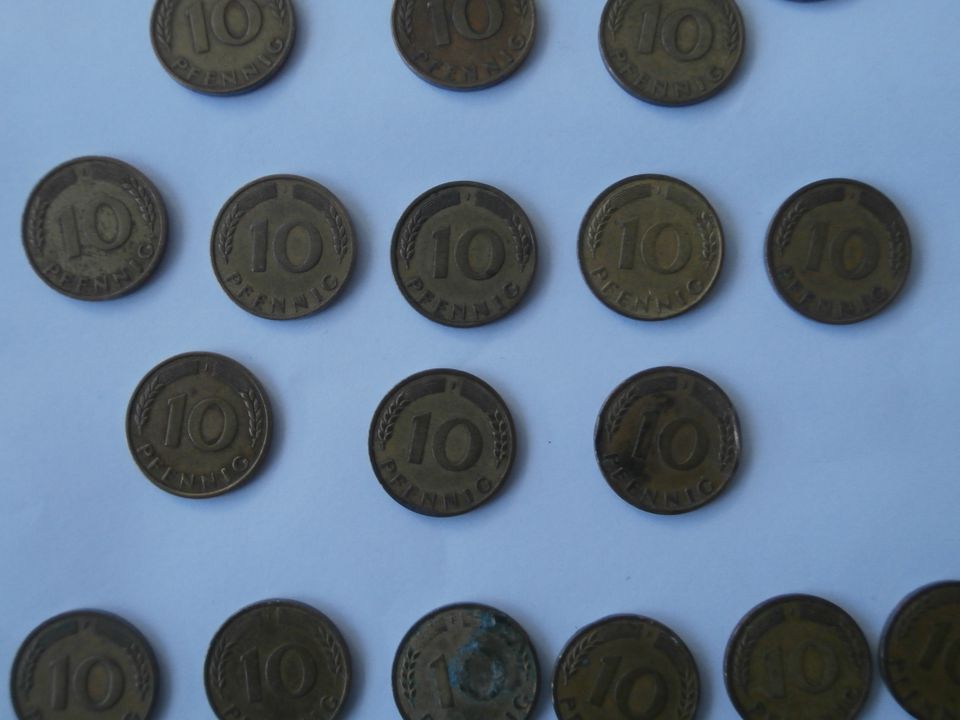 10 Pfennig 1950 Münzen Bundesrepublik Deutschland in Haar