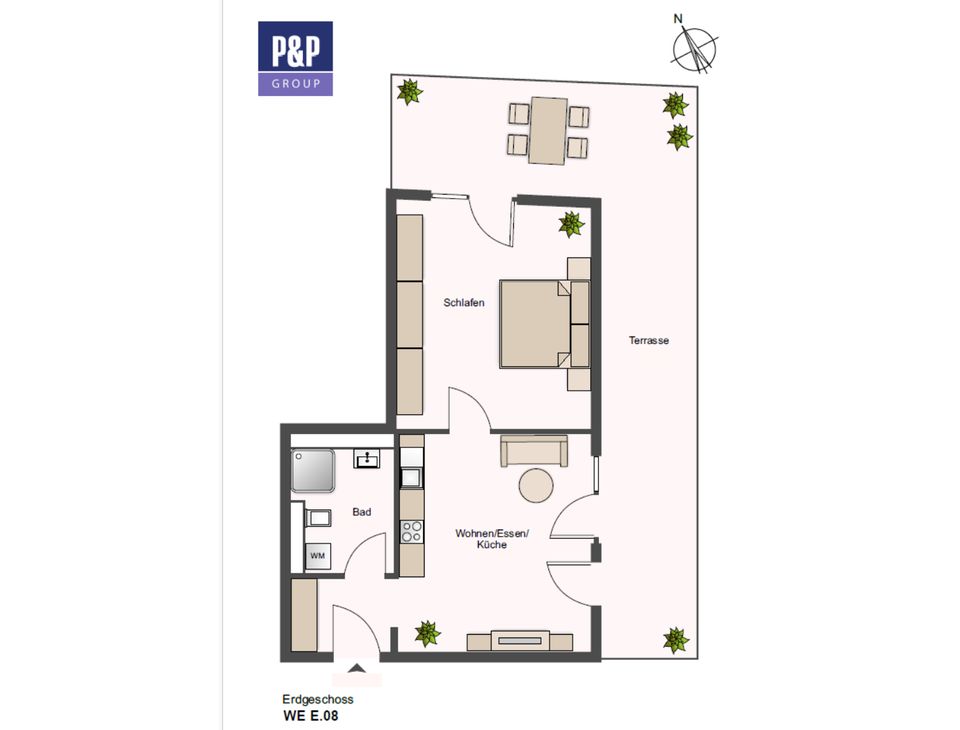 Neubau Eigenheim - 1-Zimmer-Apartment mit über 32 m² in Fürth direkt am Stadtpark - Eigentumswohnung in Fürth