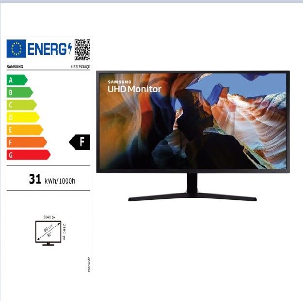 Samsung Monitor UJ590, Schwarz, 32 Zoll, UHD, VA, 60 Hz, 4 ms in Leer (Ostfriesland)