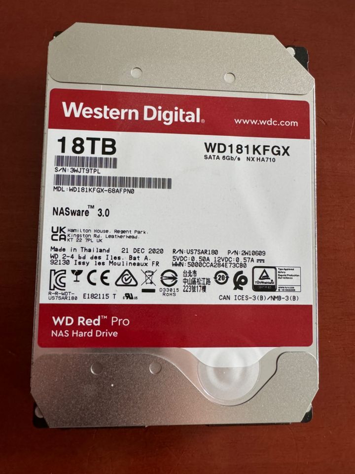 Western Digital Red Pro SATA III 18TB (WD181KFGX) in Berlin