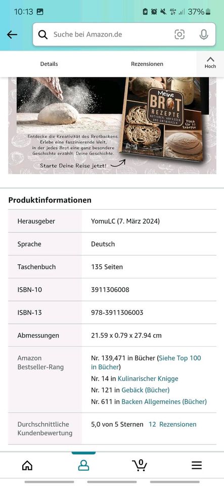 NEU Meine Brotrezepte - Notieren, Anpassen und Entwickeln Brot in Zittau