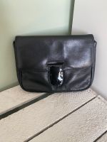 RETRO Clutch Handtasche Leder schwarz Lack Niedersachsen - Hatten Vorschau