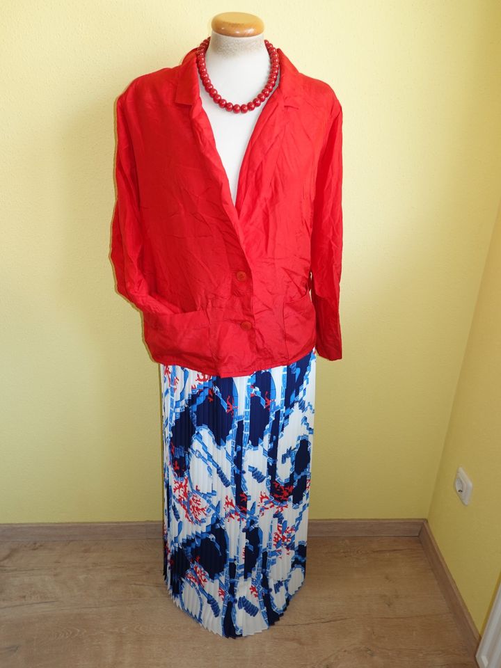 leichte Jacke YAYA rot 100% reine Seide 38 wie neu Versand in Landshut