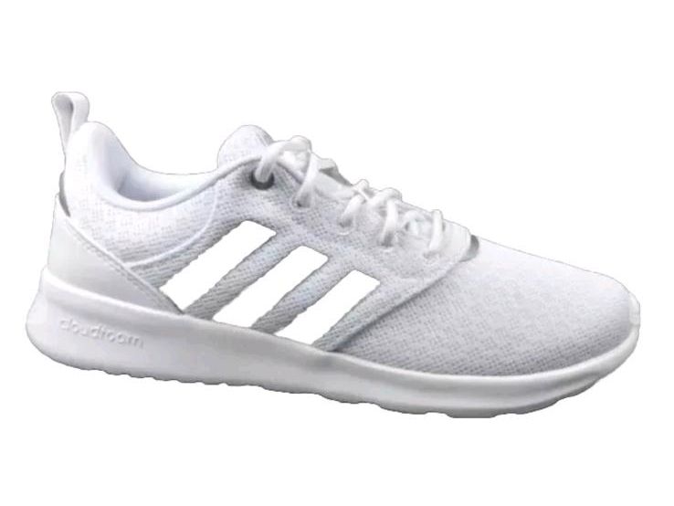 Adidas Cloudfoam COMFORT Damen Gr.38/7 Laufschuhe Weiss/Silber Te in Oberrot