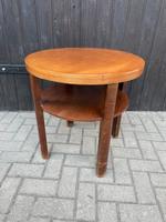 DDR Vintage Retro Holz Tisch Beistelltisch Couchtisch rund Thüringen - Drei Gleichen Vorschau