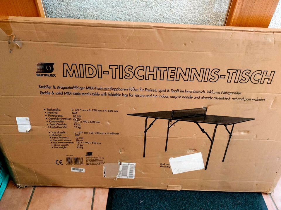 MIDI Tischtennis-Tisch Tischtennisplatte super Zustand in Rottenburg am Neckar