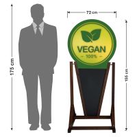 Werbeaufsteller Kundenstopper Kreidetafel mit Vegan Design Pankow - Prenzlauer Berg Vorschau