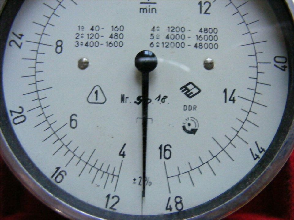 Handtachometer H6 40-48000U/min OVP mit Anleitung retro antik in Schönwölkau-Hohenroda