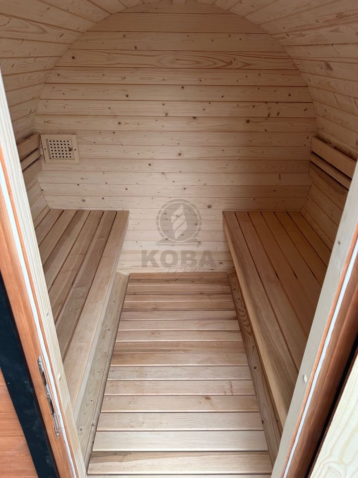 KOBA Fass Sauna Small - Mini | Ø 180 cm Gartensauna isoliert in Eichenzell