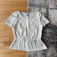 Bluse kurz Arm gr 36 H&M Eierschale Farbe Bayern - Kempten Vorschau