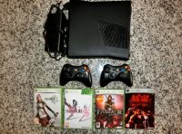 X Box 360 mit AC Adapter in black, 2 Controller , plus 4 Spiele Nordrhein-Westfalen - Eschweiler Vorschau