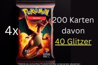 4 x Pokemon Maxi Päckchen (200 Karten davon 40 glitzernd) Nordrhein-Westfalen - Hürth Vorschau