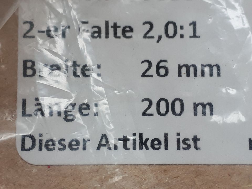 Gardinenband, 2er Falte, 0,60 € per Meter in Wuppertal
