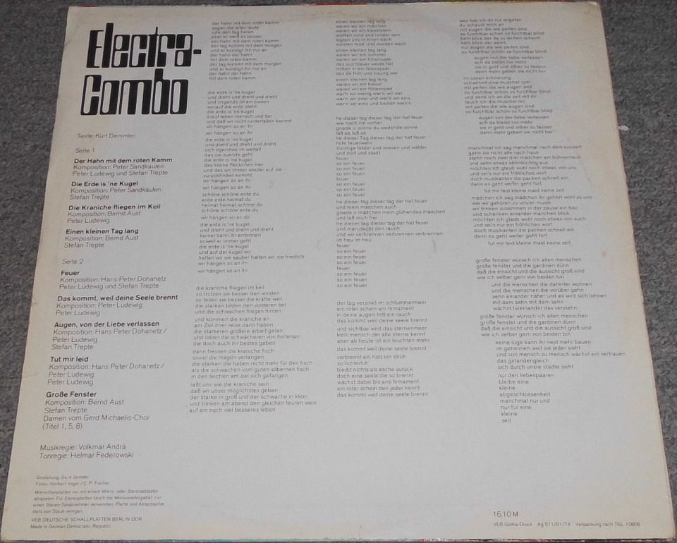 LP > Electra-Combo - Electra-Combo > Amiga > 8 55 311 > 1974 in Zeitz