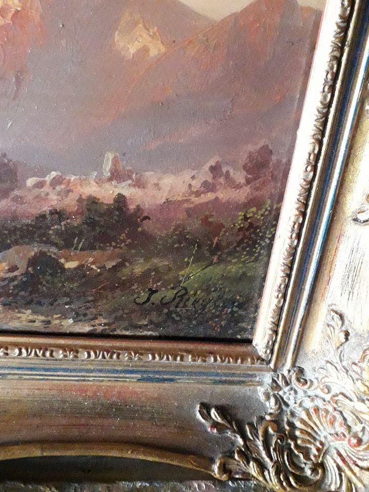 2 Öl auf Leinwand,  impressionistische Landschaftsbilder,signiert in Weitersburg