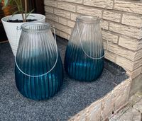 Glasvasen Vasen blau Retro Windlicht Nordrhein-Westfalen - Kerpen Vorschau