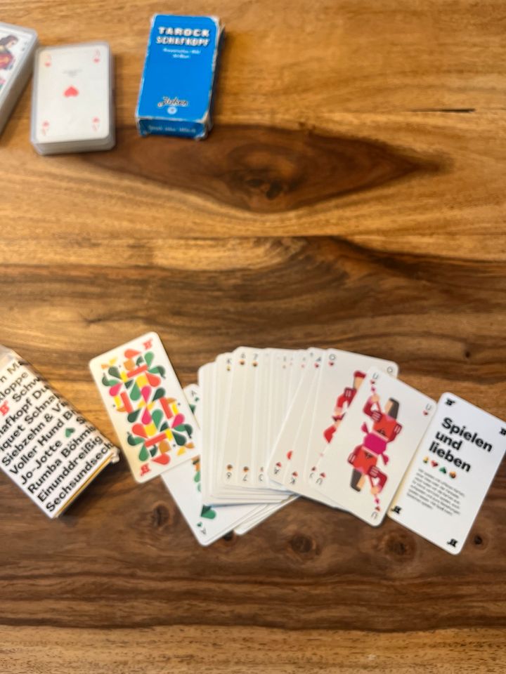 Kartenspiele, Spielkarten, Schafkopf bayerisches Blatt, Tarock in Augsburg